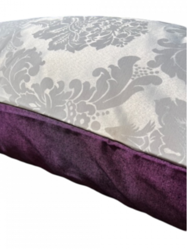 Boutique Kissen Purple Barock Silver